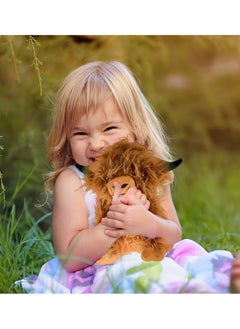 Y&D SYOSI 12 Inch Yak Cub Stuffed Toy, Highland Fluffy Cow Plush, Cute Realistic Soft Animal Farm Decor for Adults Kids Birthday Gift Toy (Brown)  - Image 2
