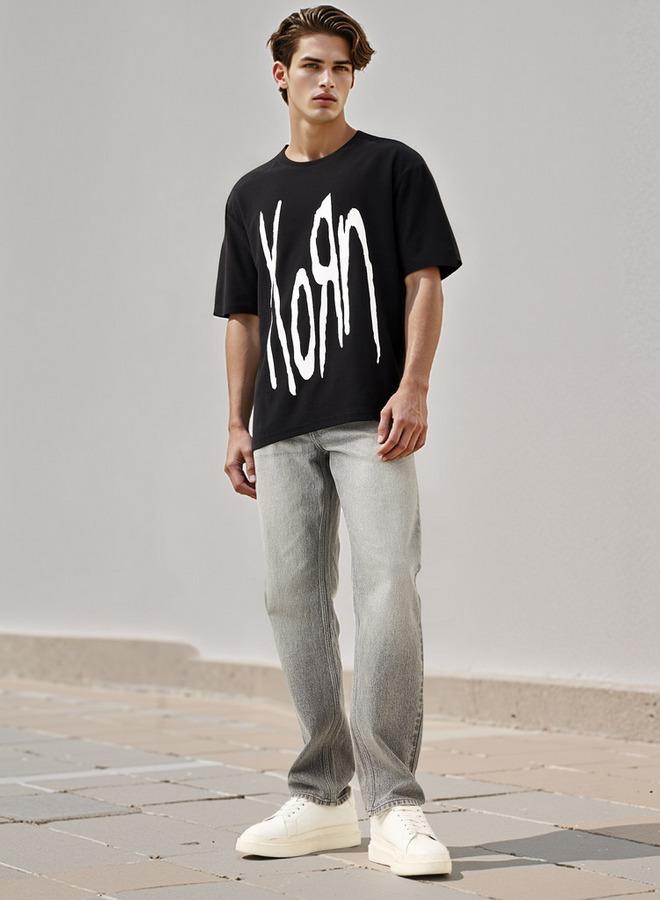 اس بي كاركترز تيشيرت بطبعة جرافيك بقصة مريحة - Image 2