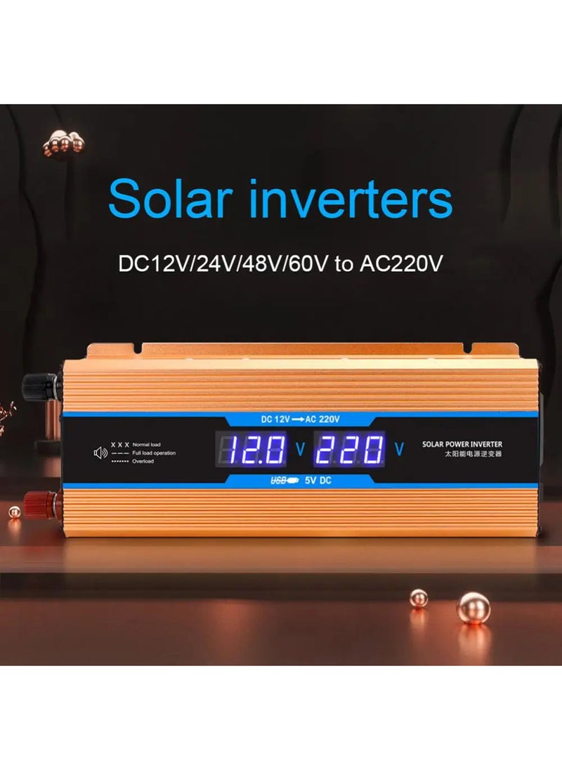 EzzySo - 1200W Car Power Inverter DC 12V to AC 220V Converter Modified Sine Wave Inverter High Frequency Watt Power Charger Inverter - Image 1