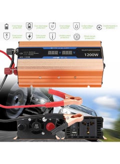 EzzySo 1200W Car Power Inverter DC 12V to AC 220V Converter Modified Sine Wave Inverter High Frequency Watt Power Charger Inverter  - Image 2