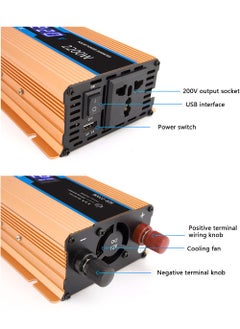 EzzySo 1200W Car Power Inverter DC 12V to AC 220V Converter Modified Sine Wave Inverter High Frequency Watt Power Charger Inverter  - Image 5
