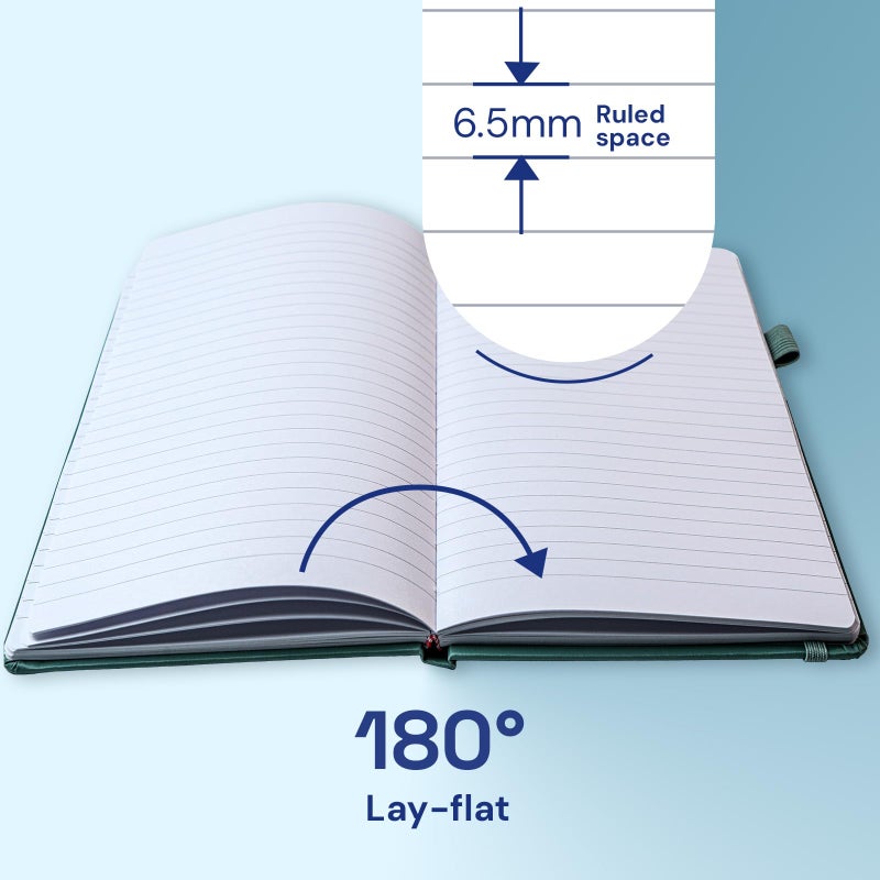 ONAVIA A6 Pocket Notebook Lined Journals, Small Journaling Notebooks, 160 Pages Hardcover Mini Notepad for Writing, Work, School, Travel and Note Taking with Pen Holder, 3.5" x 5.7" (Blue) - Image 5