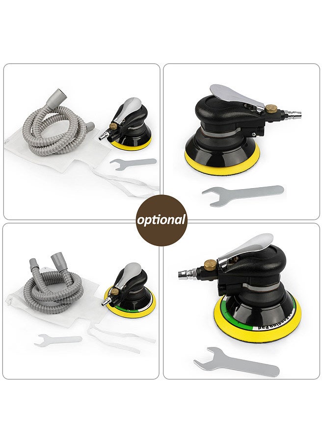 5'' Air Random Orbital Sander Heavy Duty Pneumatic Palm Sander Polishing Grinding Sanding for Car Metal Wood Wax Metal Work  - Image 2