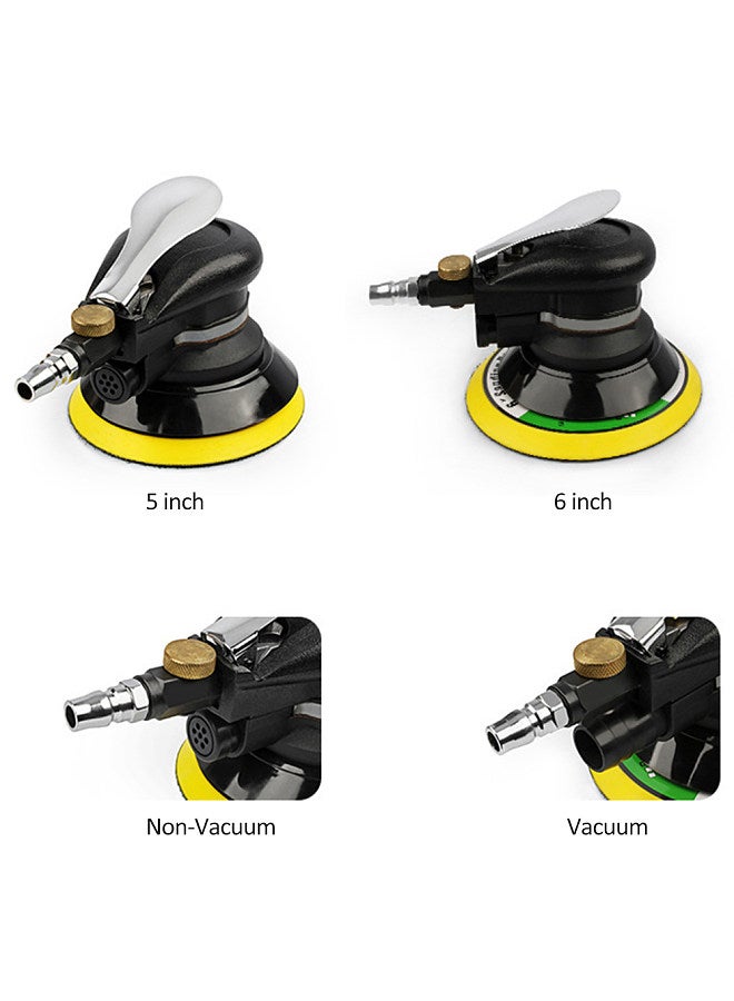 5'' Air Random Orbital Sander Heavy Duty Pneumatic Palm Sander Polishing Grinding Sanding for Car Metal Wood Wax Metal Work  - Image 5