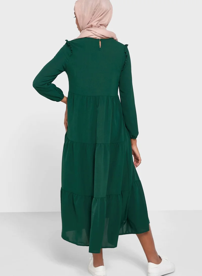 Khizana Ruffle Detail Dress