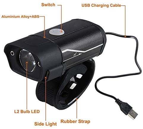 Linist USB Rechargeable Bicycle Light Super Bright Bicycle Headlight Cycling Light Waterproof Front Cycling Light with Tail Light - Image 4