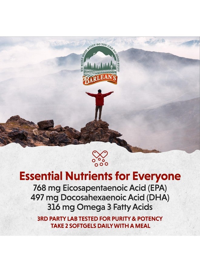 Barlean's Fish Oil Omega 3 Supplement, High Potency Ultra EPA DHA Fatty Acid Softgels, 1000mg Orange Flavored Fish Oil Pills, 60 Count - Image 5