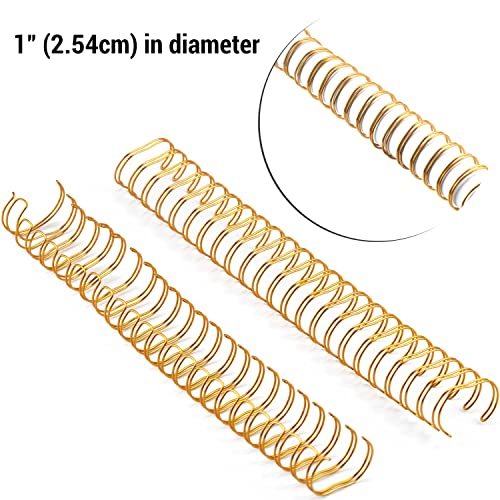 IFAMIO 6 Pieces 1" Diameter 23 Holes Metal Wire Binding Spines Binding Cinch Wire Binding Twin Loop Wires Spiral Double Loop Wire Binding Rings Coils for School Office Document Notebook Making - Image 5