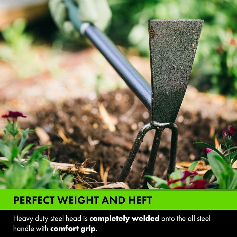 Yard Butler أداة زراعة يدوية تيرا تيلا، ITT-4T - أداة حديقة أساسية لأعمال الفناء - هيكل فولاذي مطلي بالبودرة - قبضة مريحة - تدوم طويلاً - مقاومة للصدأ - Image 4