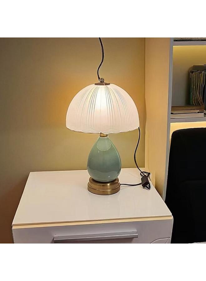 Bluejw Modern Internet Celebrity Bedroom Night Light Nordic Warm Romantic Study Ceramic Table Lamp Eye Protection Bedside Decorative Dimming Table Lamp - Image 2