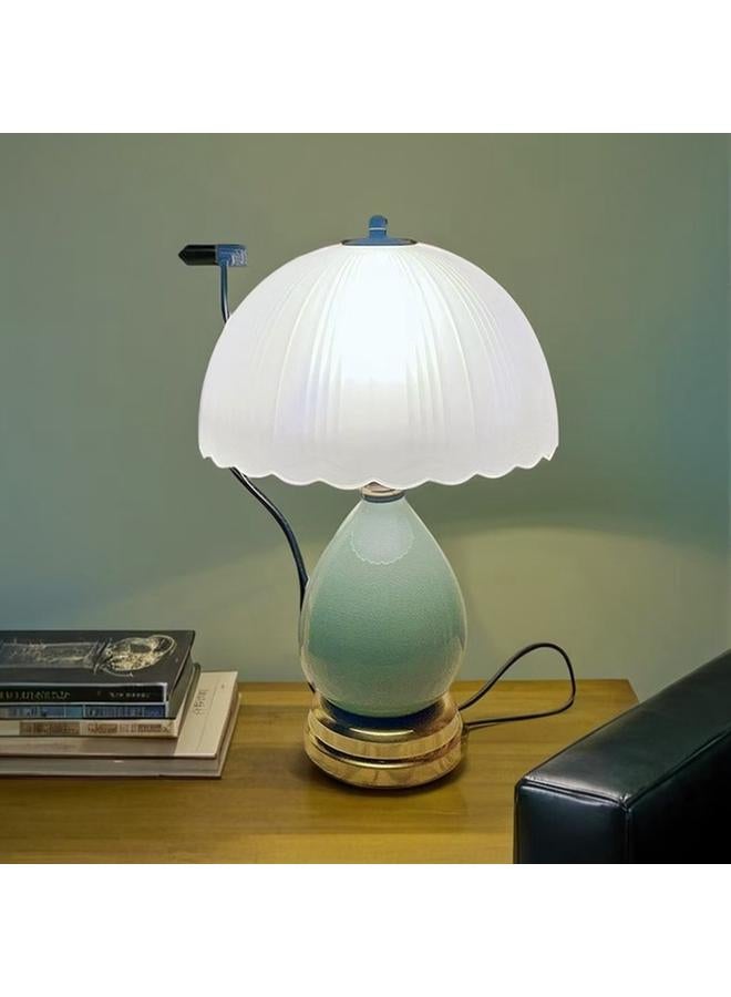 Bluejw Modern Internet Celebrity Bedroom Night Light Nordic Warm Romantic Study Ceramic Table Lamp Eye Protection Bedside Decorative Dimming Table Lamp - Image 3