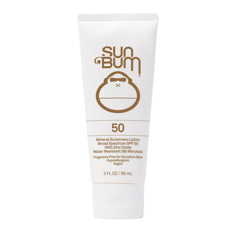 Sun Bum Mineral SPF 50 Sunscreen Body Lotion - Broad Spectrum Moisturizing Sunscreen with Vitamin E - Vegan and Hawaii 104 Act Compliant (Made without Octinoxate & Oxybenzone) - Travel Size - 3 oz - Image 1
