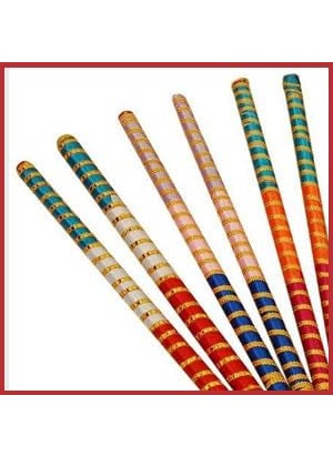 Meenakshi Handicraft Emporium meenakshi handicraft emporium Wooden Dandiya Sticks  - Image 3