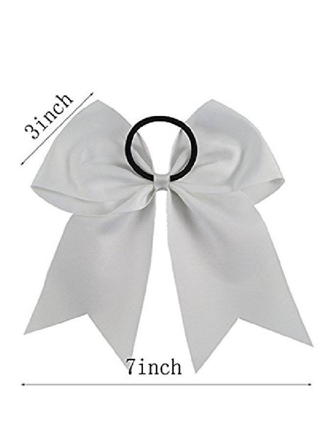Kenz Laurenz Cheer Bows Red Cheerleading Softball Gifts For Girls And Women Team Bow With Ponytail Holder Complete Your Cheerleader Outfit Uniform Strong Hair Ties Bands Elastics (1)  - Image 4