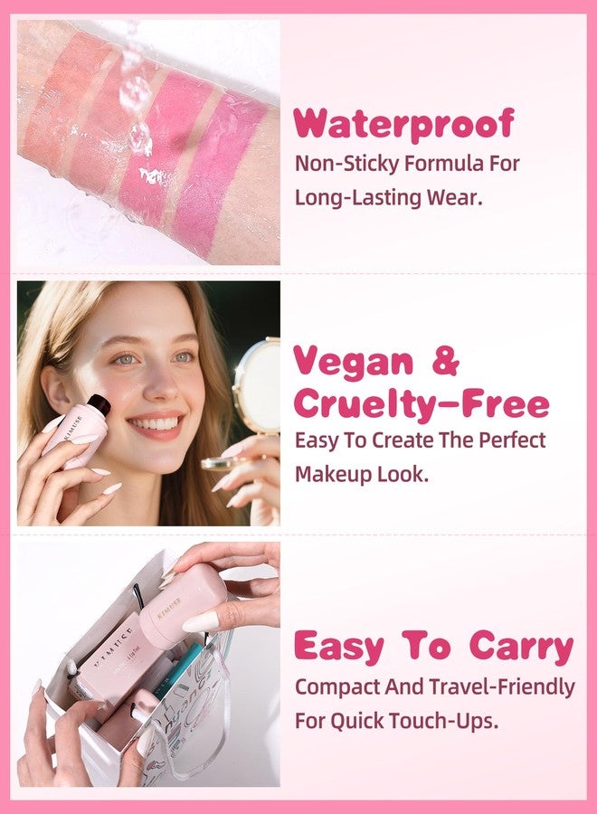 KIMUSE Jelly Cheek & Lip Tint, Multi-Purpose Makeup with Watercolour Effect - Light and Moisturizing Formula - Natural Modulable Colour - Vegan and Cruelty Free (Nude Gardenia) - Image 3