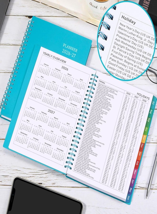 BooQool 2026-2027 Planner - Planner 2026-2027, Weekly and Monthly Planner with Tabs, July 2026 - June 2027, 6.25" × 8.3", Strong Twin-Wire Binding - Image 2