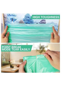 Yuwell Garbage Bags 7 Roll 140 Pcs Trash Bags Plastic Disposable Bags Garbage Bags With Handles For Office, Kitchen, Bedroom Waste Multicolor Portable Bags, Wastebasket Bags 46X63CM  - Image 5
