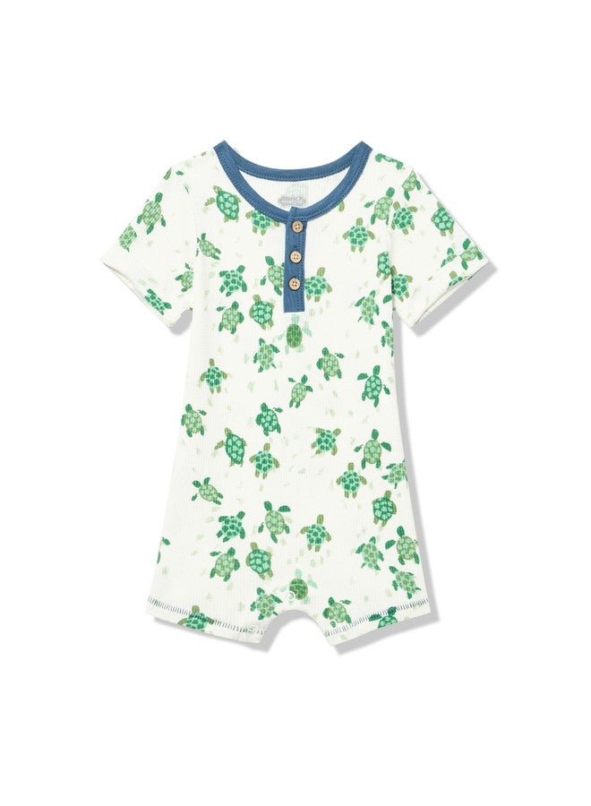 Mud Pie Baby Turtle Tracks Shortall; 6-9M - Image 1