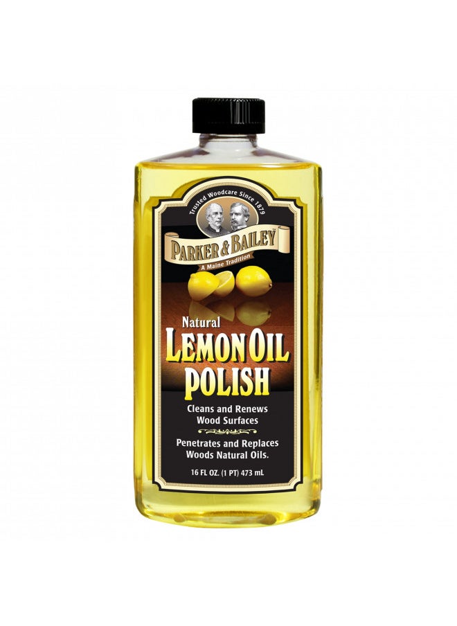 Parker & Bailey PARKER & BAILEY LEMON OIL POLISH - Natural Lemon Scented Wood Cleaner & Furniture Polish, Cleans, Renews, Restores & Rejuvenates Wood Surfaces, 16oz  - Image 2