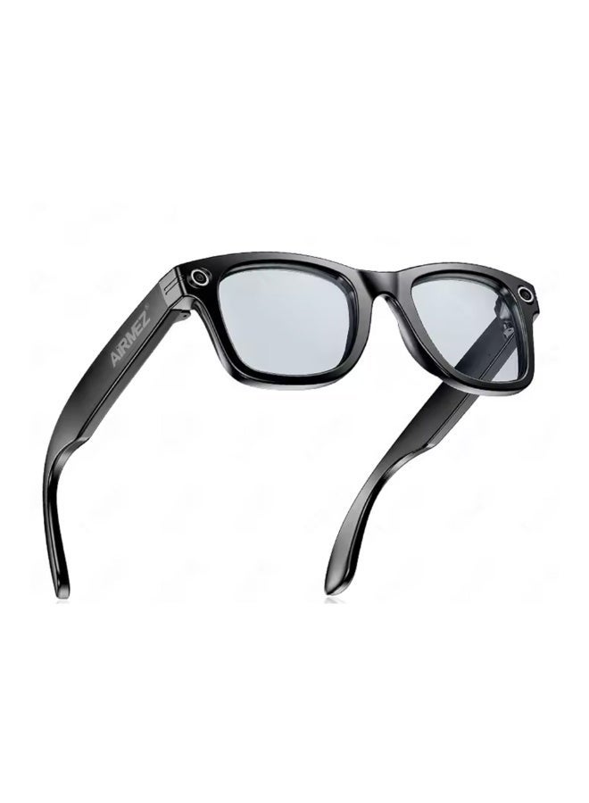 أيرمز نظارات S1 الذكية | تسجيل فيديو بدقة 12 ميجابكسل مع تحكم صوتي، ترجمة فورية، تصميم أنيق ومريح، ميكروفون لتقليل الضوضاء، بلوتوث، وشحن مغناطيسي – أسود - Image 2