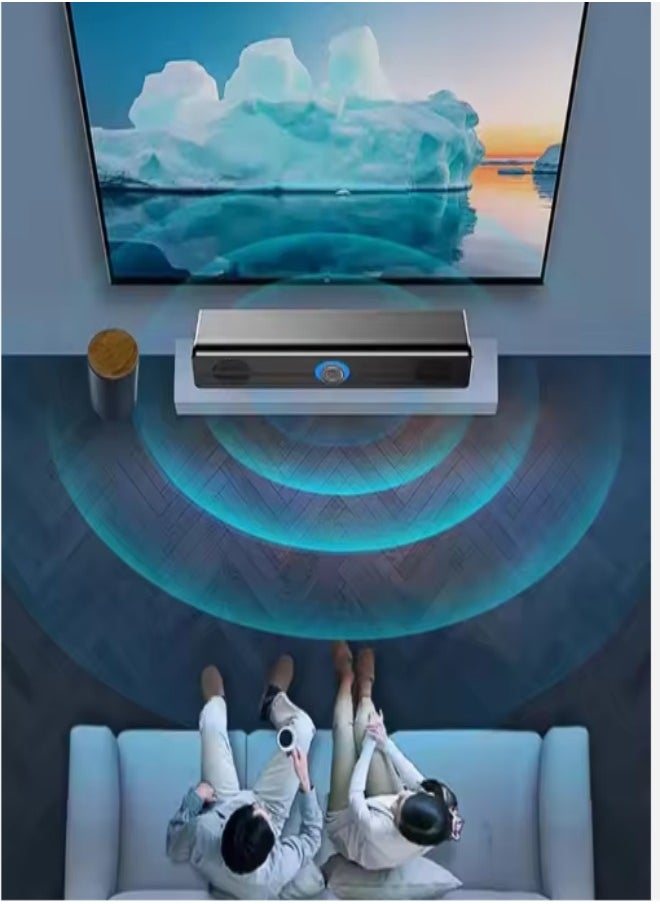 DUNISO - Computer speaker, USB wired Bluetooth speaker, with two full range speakers, independent knob adjustment, surround sound stereo anti magnetic noise reduction, suitable for laptops, tablets, and mobile phones, black - Image 1