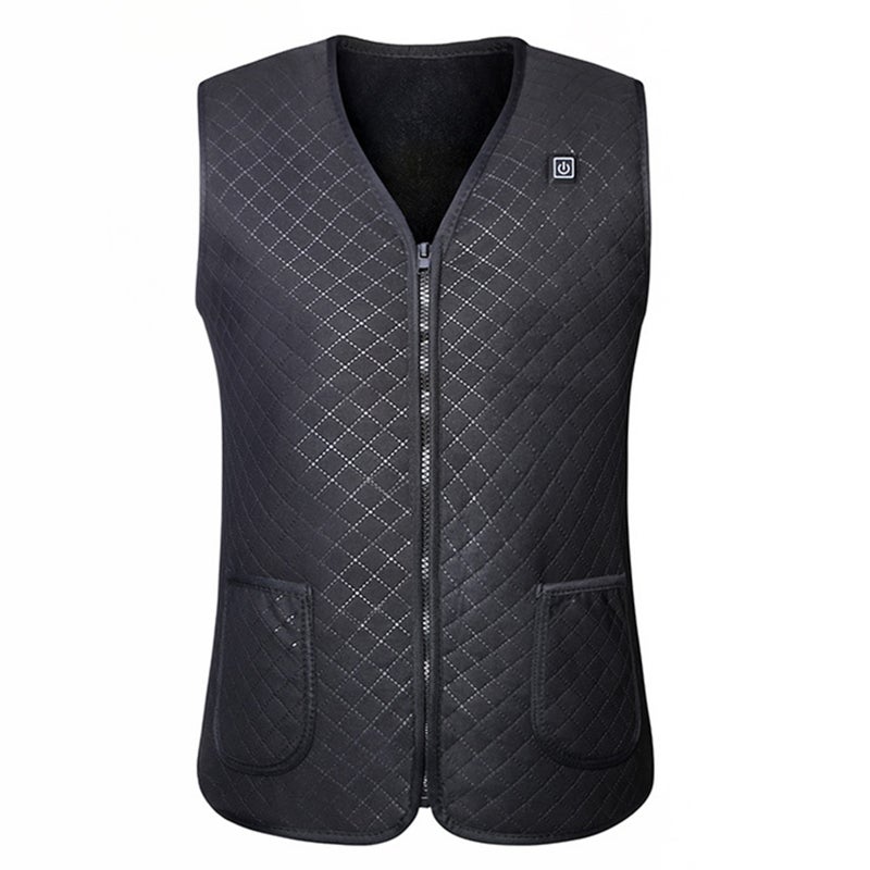 Heating Vest: Black M Size, Anti-static Lightweight Polyester, 5 Heated Areas - 3 Level Temperature Control, Carbon Nanofiber Heating Elements for Outdoor Sports & Winter Daily Use - Image 1