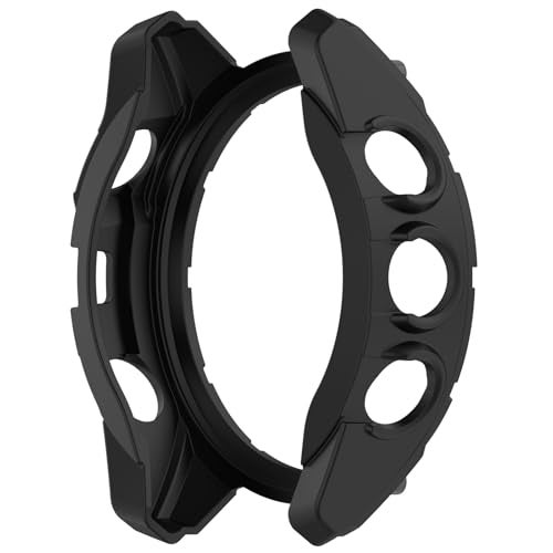 Disscool Case Cover Compatible with Garmin Fenix 8 51mm Smartwatch Soft Anti Drop TPU Replacement Protective Cases Shell Smart Watch Accessories(Black) - Image 4