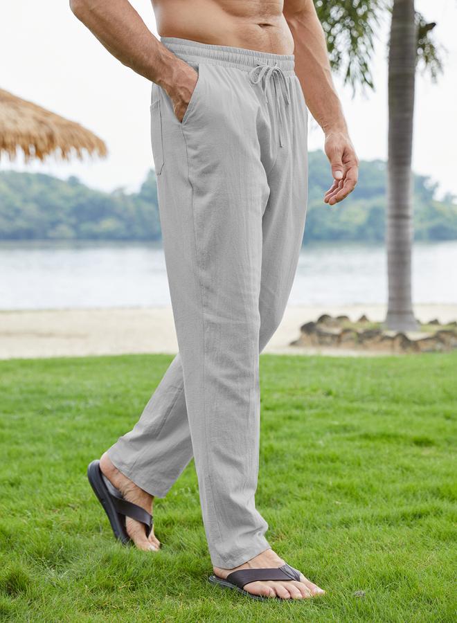 تايك تو بنطال بقصة مريحة وأربطة - Image 1