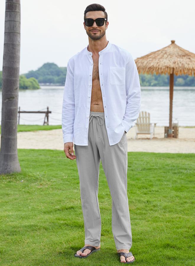 تايك تو بنطال بقصة مريحة وأربطة - Image 5