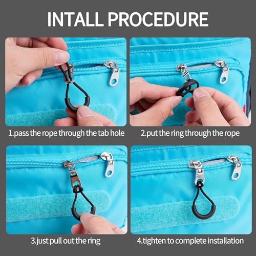 NaFurAhi 10pcs/Pack U Shape Color Zipper Pulls Fits/Zipper Fixer for Apparel Accessories (Orange) - Image 2