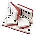 Marion Domino Double Six 6 Two Tone Red and White Tiles Jumbo Tournament Professional Size with Spinners in Black Elegant Velvet Bag - Image 4