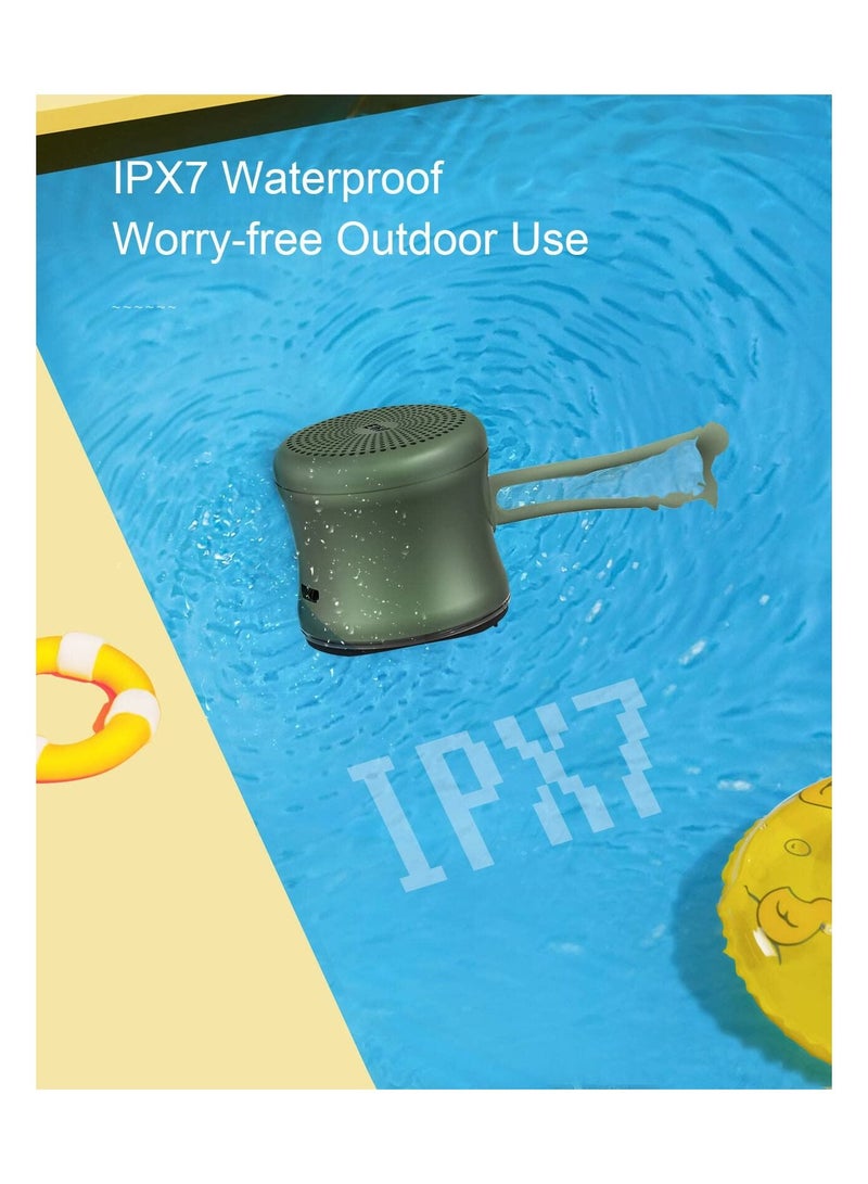 EWA مكبر صوت بلوتوث صغير EWA A119 مع حبل IPX7 مقاوم للماء ومكبر صوت لاسلكي محمول للمنزل والمكتب والسفر والخارج (أخضر) - Image 2