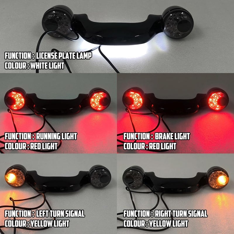 HDBUBALUS Motorcycle Rear Turn Signal Light Bar Bullet Style Blinker Indicator for Harley Touring Street Road Glide FLHX 2010-Later - Image 4