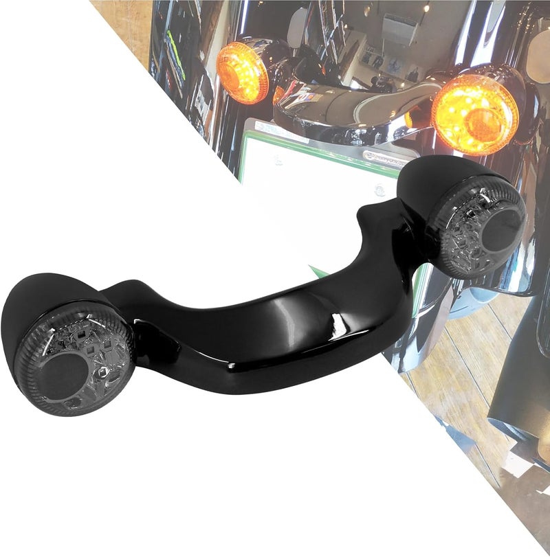 HDBUBALUS Motorcycle Rear Turn Signal Light Bar Bullet Style Blinker Indicator for Harley Touring Street Road Glide FLHX 2010-Later - Image 1