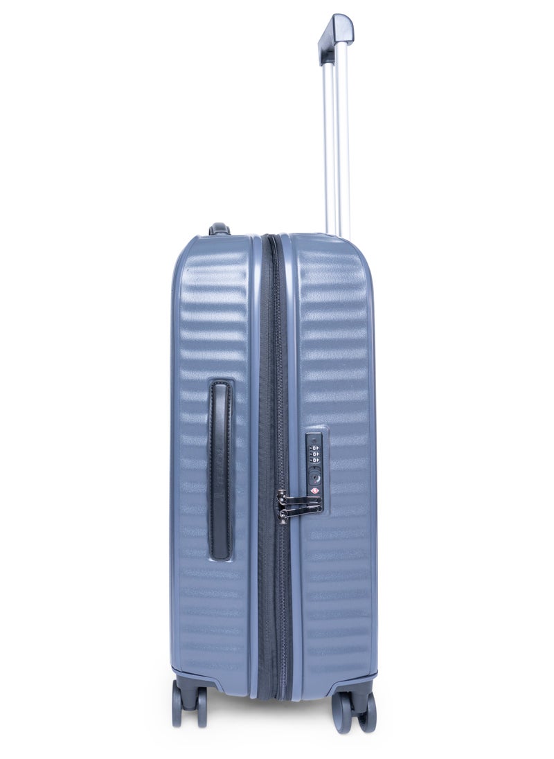 Track Oak Hardshell Luggage Set Grey – Durable PP Hardcase Suitcase, Lightweight Expandable Carry-on & Check-in Luggage, Secure Lock & Zipper, 4 Double Spinner Wheels, Organized Packing Suitcase
