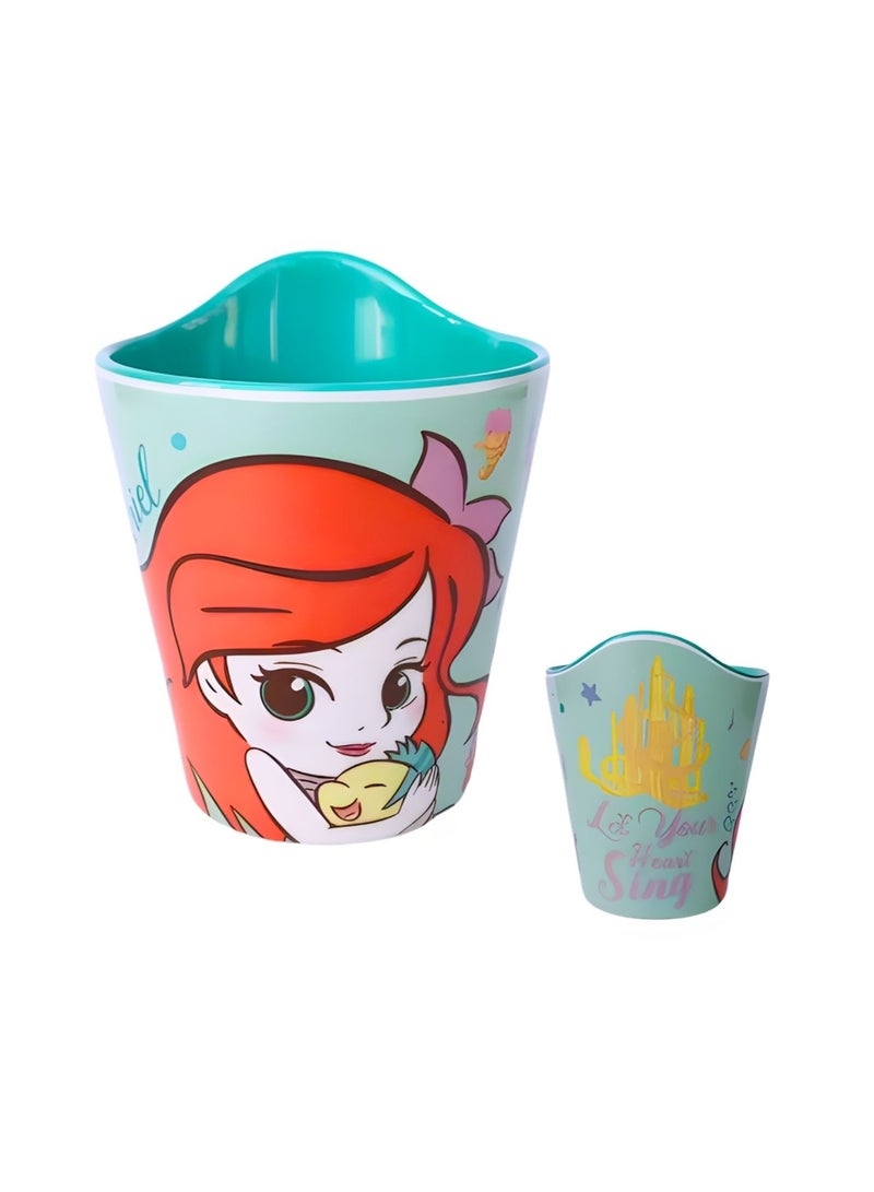 Disney Ariel Kids Melamine Cup – Little Mermaid Cartoon Design, Food Grade BPA-Free, Durable Drinking Cup for Children - Image 1