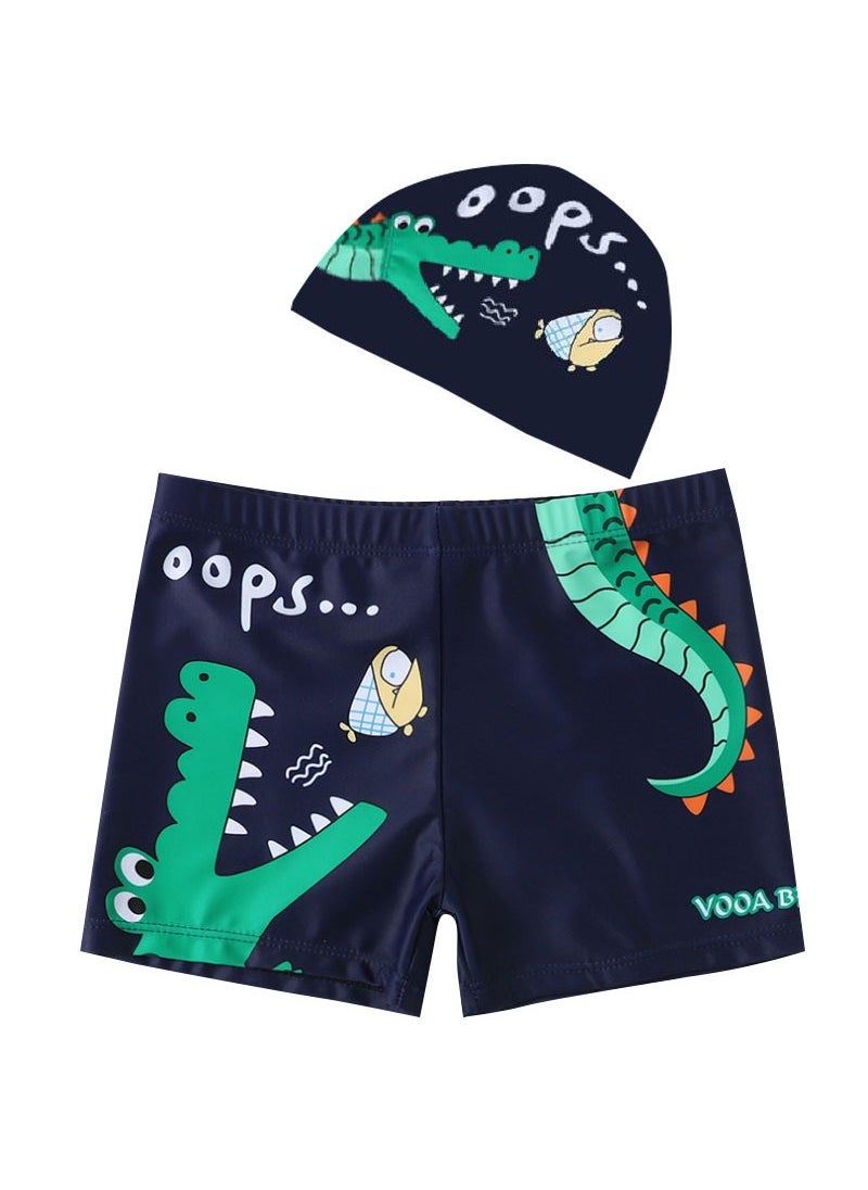 Kids Cartoon Swim Trunks Set Crocodile suit 
