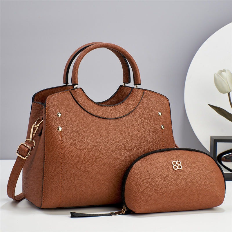 Women's PU Shoulder Bag 2-Piece Set Tote Crossbody - Image 3