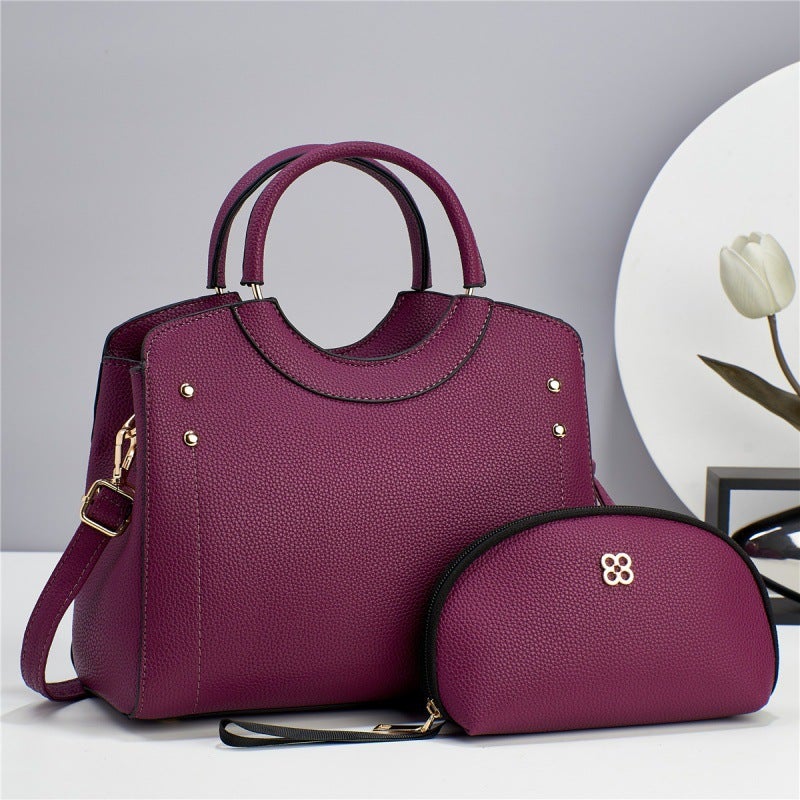 Women's PU Shoulder Bag 2-Piece Set Tote Crossbody - Image 4