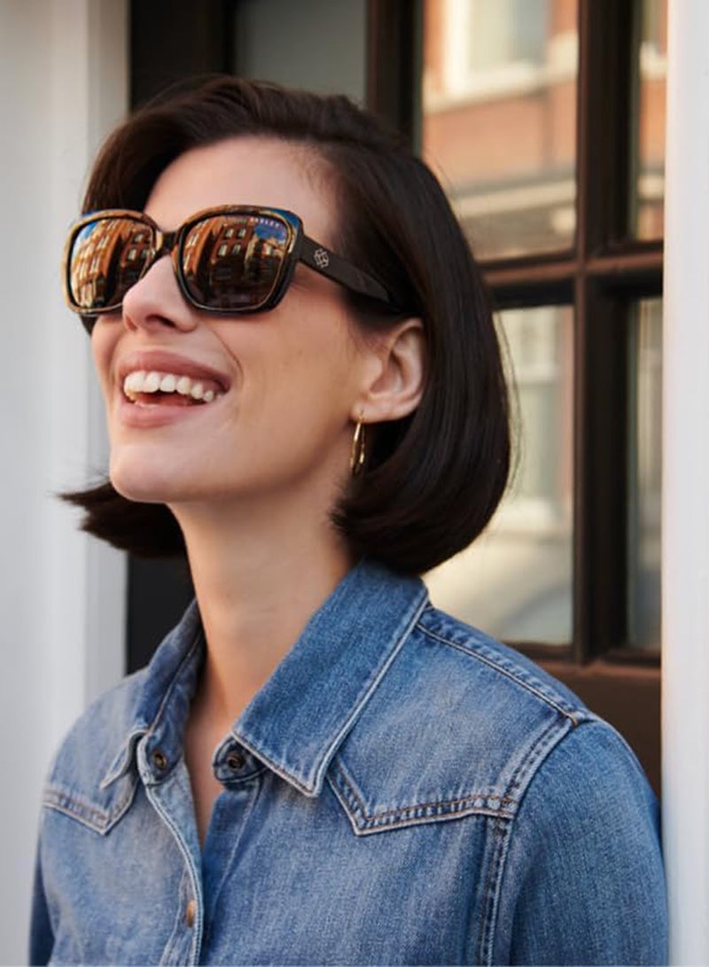 Radley نظارات شمسية نسائية ملفوفة مستقطبة خضراء 57 مم - Image 4