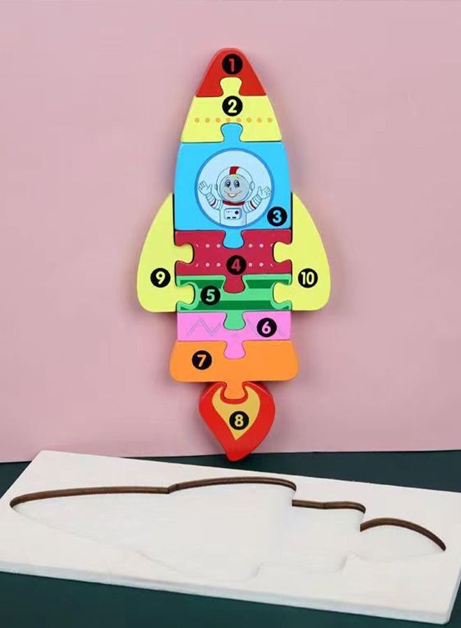 general Cartoon three-dimensional jigsaw puzzle toy early education puzzle children's block blocks matching toy grab board - Image 2