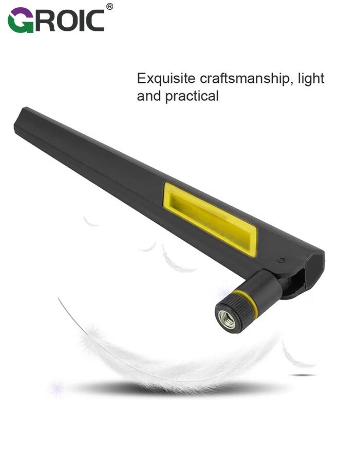 GROIC 2 Pcs 2.4G/5.8G Dual-Band High Gain 10dBi WiFi Antenna – Foldable SMA Connector for PC, Laptop, Routers, Wireless Cards & FPV Drones (Black) - Image 3
