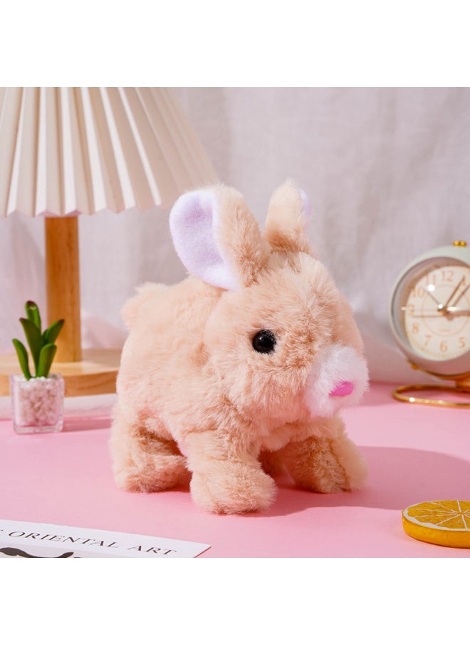 Simulation Electric Plush Toy Dog Adorable Pet White Rabbit Play House Cute Rabbit Will Go Will Call The Stall Supply-Color:Colorful Rabbit-Specifications:Ordinary  - Image 4