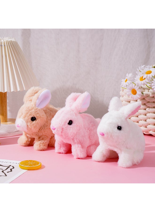 Simulation Electric Plush Toy Dog Adorable Pet White Rabbit Play House Cute Rabbit Will Go Will Call The Stall Supply-Color:Colorful Rabbit-Specifications:Ordinary  - Image 3