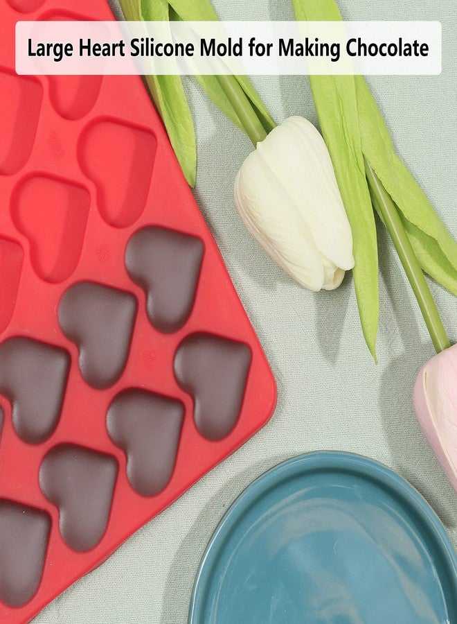 Amyandone Heart Silicone Molds, 63 Large Heart Chocolate Mold for Baking Candy Gummy Jelly, Lovely Heart Shaped Chocolate Molds, Heart Candy Mold for Birthday & Valentine's Day Gifts for Women Men Lovers - Image 3