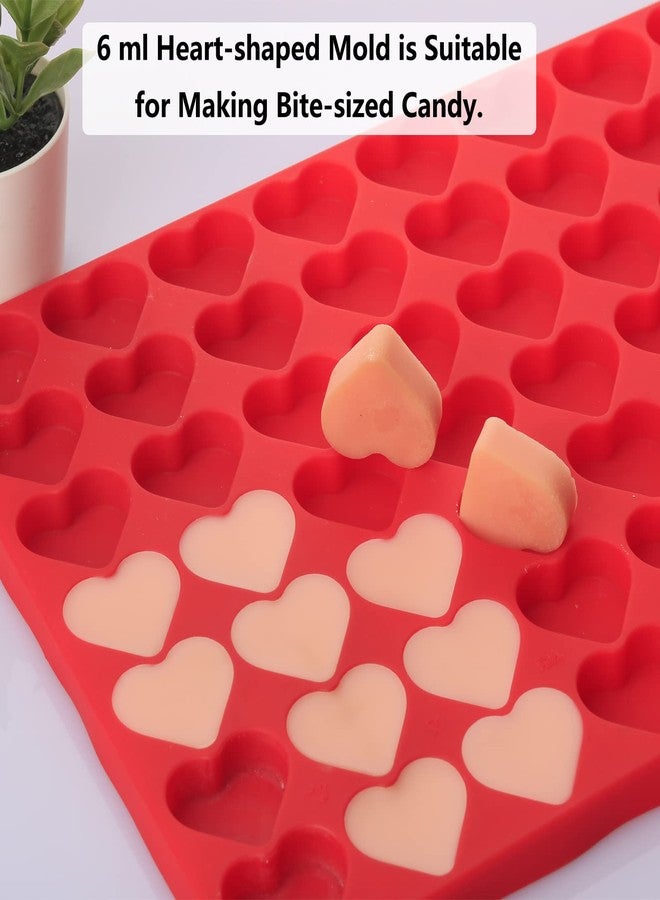 Amyandone Heart Silicone Molds, 63 Large Heart Chocolate Mold for Baking Candy Gummy Jelly, Lovely Heart Shaped Chocolate Molds, Heart Candy Mold for Birthday & Valentine's Day Gifts for Women Men Lovers - Image 4