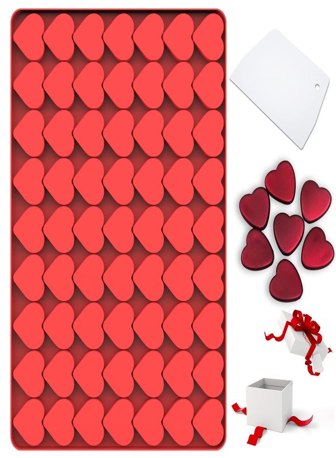 Amyandone Heart Silicone Molds, 63 Large Heart Chocolate Mold for Baking Candy Gummy Jelly, Lovely Heart Shaped Chocolate Molds, Heart Candy Mold for Birthday & Valentine's Day Gifts for Women Men Lovers - Image 1