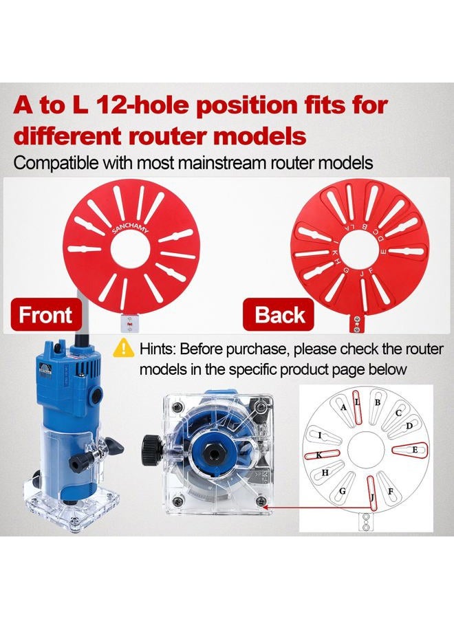 Sanchamy 5 In 1 Router Circle Cutting Jig For Cutting/Routing Circle,Aluminum Router Milling Groove Bracket for Straight Or Cylindrical Edges,Adjustable Router Jig and Guide for Woodworking Edging Projects - Image 4