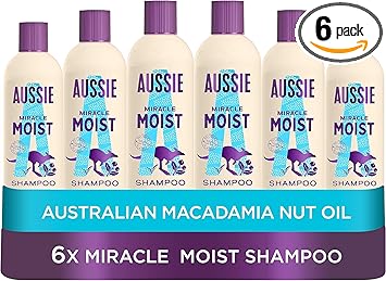 Aussie Miracle Moist Shampoo 300 ml Pack of 6 - Image 1