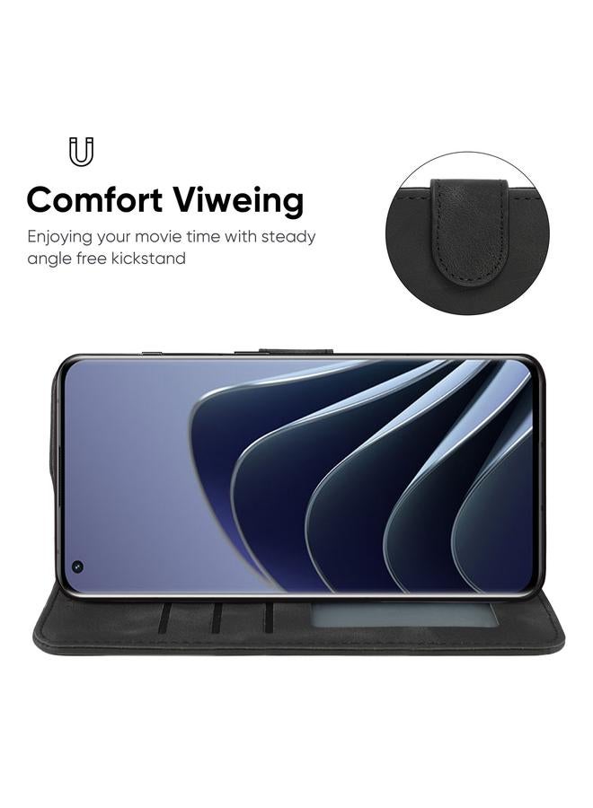 اس-توب جراب هاتف OnePlus 10 Pro 5G مصنوع من الجلد بخطوط هندسية - Image 4